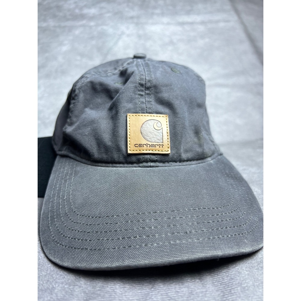 Carhartt Odessa Men Hat OSFA Shadow Gray Canvas Adjustable Baseball Cap Logo